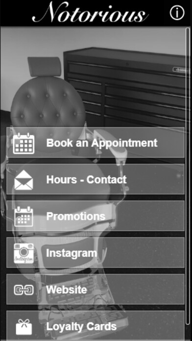 Emulate iPhone app Notorious Barbershop using MyAndroid