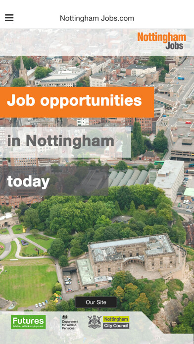 Emulate iPhone app Nottingham Jobs.com using MyAndroid