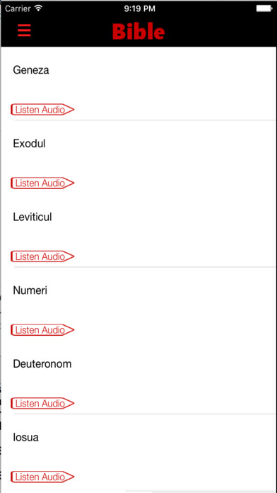 Emulate iPhone app Noua Traducere în limba Română Biblie (Audio) using MyAndroid