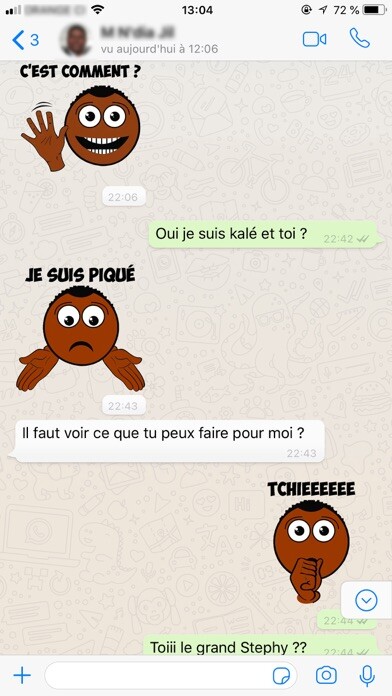 Emulate iPhone app Nouchi.com Stickers using MyAndroid