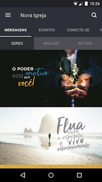 Emulate iPhone app Nova Igreja using MyAndroid