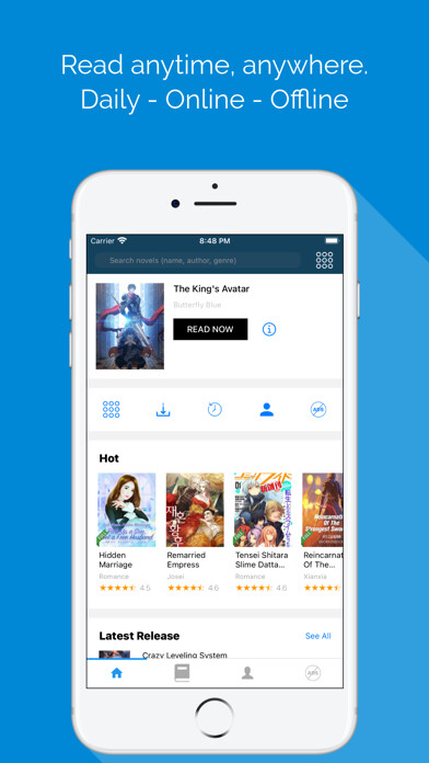 Emulate iPhone app NovelFull - Read novel offline using MyAndroid