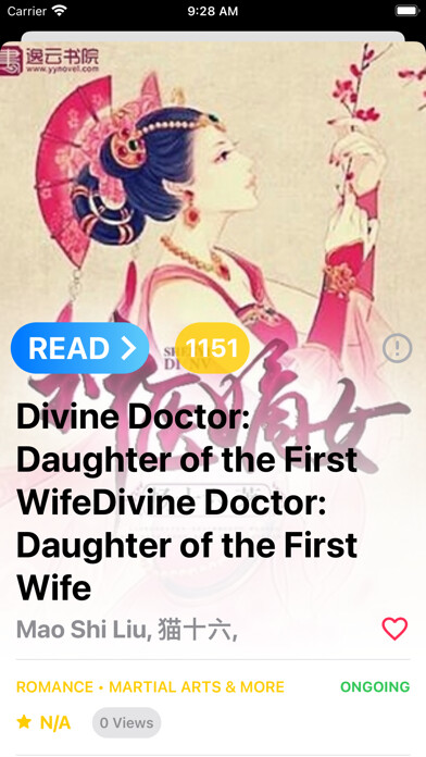 Emulate iPhone app Novel Man - Web Novel Online using MyAndroid