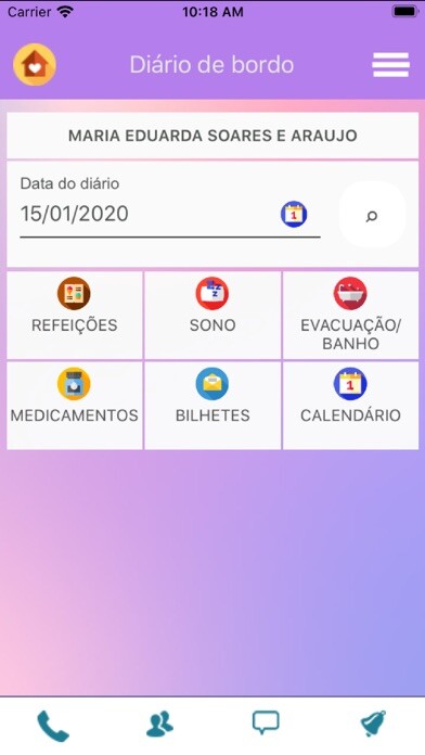 Emulate iPhone app Novo Espaço - Reponsaveis using MyAndroid