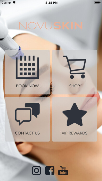 Emulate iPhone app Novuskin Medspa using MyAndroid