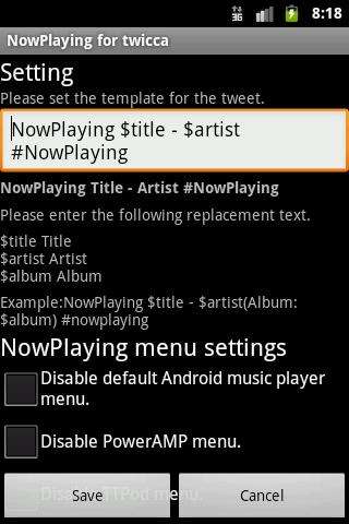 Emulate Android APK NowPlaying for twicca Emulate Android APK NowPlaying for twicca