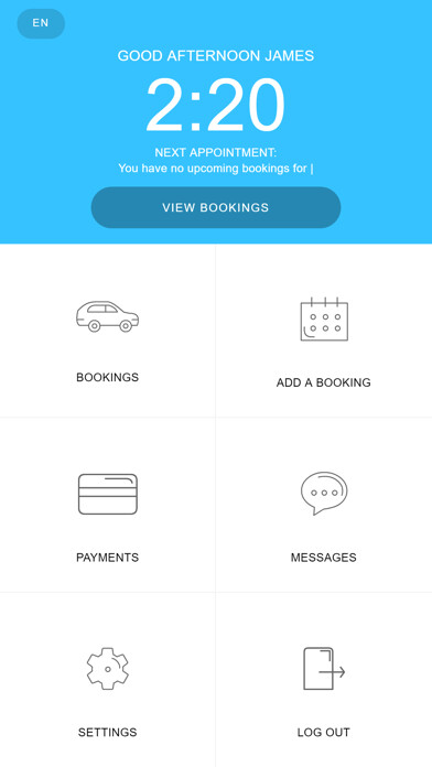 Emulate iPhone app NowThen Cleaners using MyAndroid
