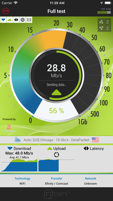 Emulate iPhone app nPerf internet speed test using MyAndroid Emulate iPhone app nPerf internet speed test using MyAndroid