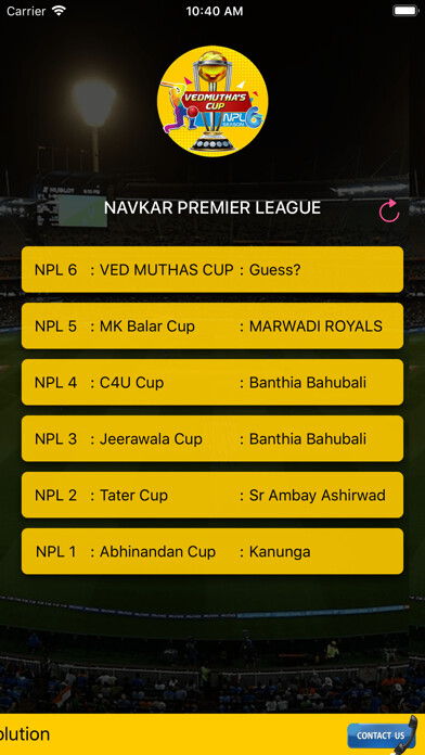 Emulate iPhone app NPL - Navkar Premier League using MyAndroid