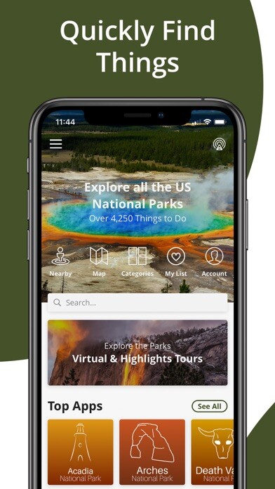 Emulate iPhone app NPS Parks App using MyAndroid