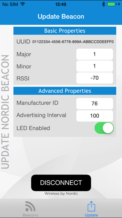 Emulate iPhone app nRF Beacons using MyAndroid Emulate iPhone app nRF Beacons using MyAndroid