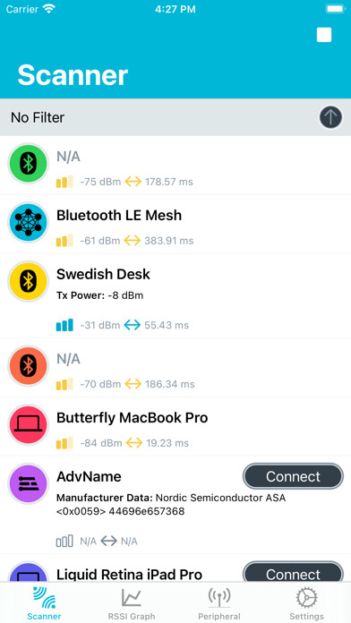 Emulate iPhone app nRF Connect for Mobile using MyAndroid Emulate iPhone app nRF Connect for Mobile using MyAndroid