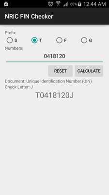 Emulate Android APK NRIC FIN Checker Emulate Android APK NRIC FIN Checker