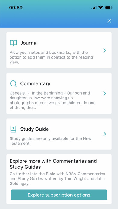 Emulate iPhone app NRSV: Audio Bible for Everyone using MyAndroid