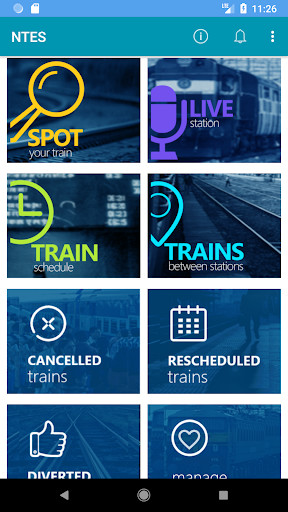 Run android online APK NTES - for RAIL SAARTHI from MyAndroid or emulate NTES - for RAIL SAARTHI using MyAndroid Run android online APK NTES - for RAIL SAARTHI from MyAndroid or emulate NTES - for RAIL SAARTHI using MyAndroid