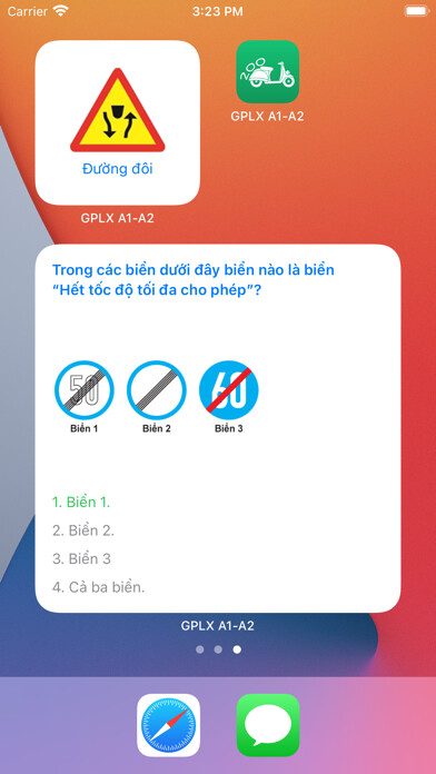 Emulate iPhone app Ôn Thi Bằng Lái Xe Máy A1 - A2 using MyAndroid