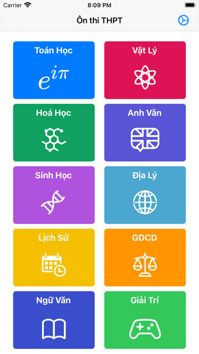 Emulate iPhone app Ôn Thi THPT using MyAndroid