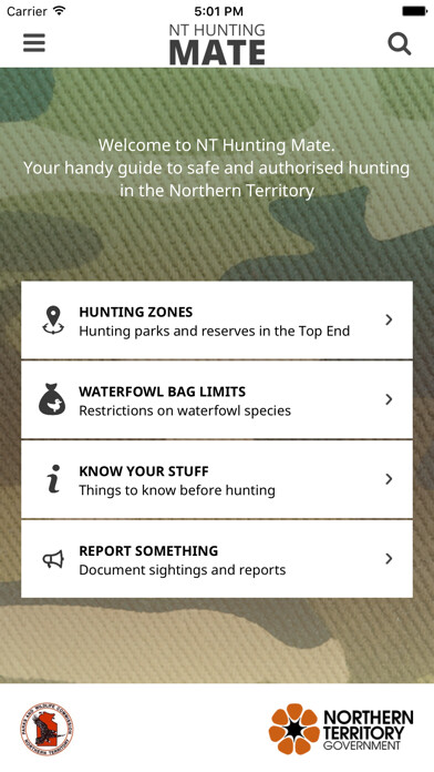 Emulate iPhone app NT Hunting Mate using MyAndroid