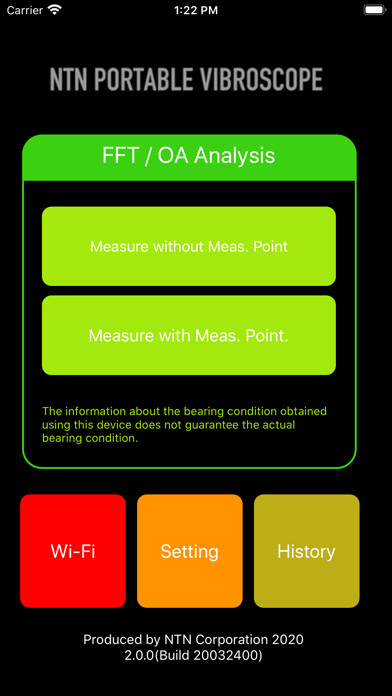 Emulate iPhone app NTN PORTABLE VIBROSCOPE using MyAndroid