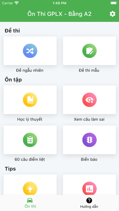 Emulate iPhone app Ôn Tập Thi GPLX using MyAndroid Emulate iPhone app Ôn Tập Thi GPLX using MyAndroid