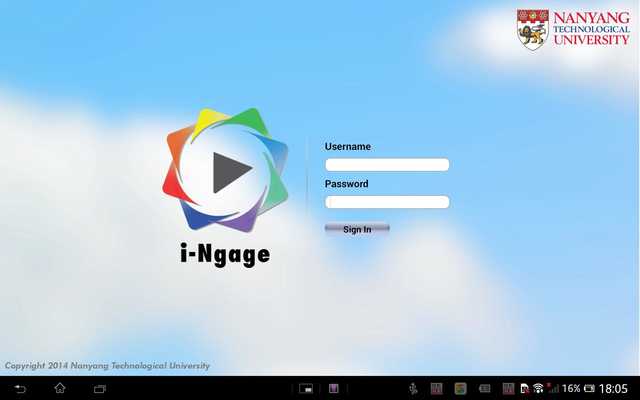 Emulate Android APK NTU i-Ngage