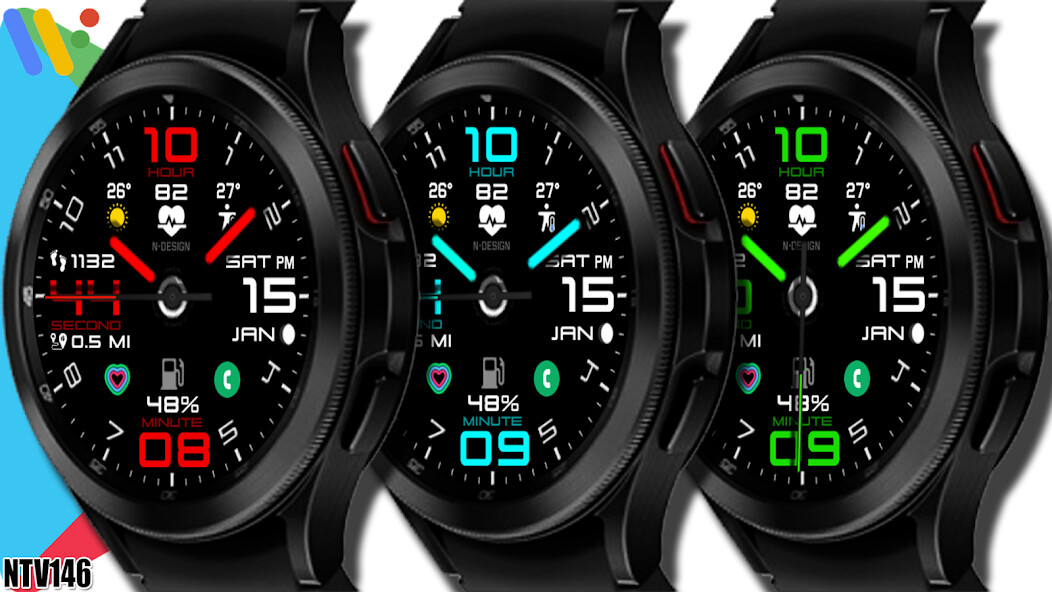 Run android online APK NTV146 - Contrast watch face from MyAndroid or emulate NTV146 - Contrast watch face using MyAndroid