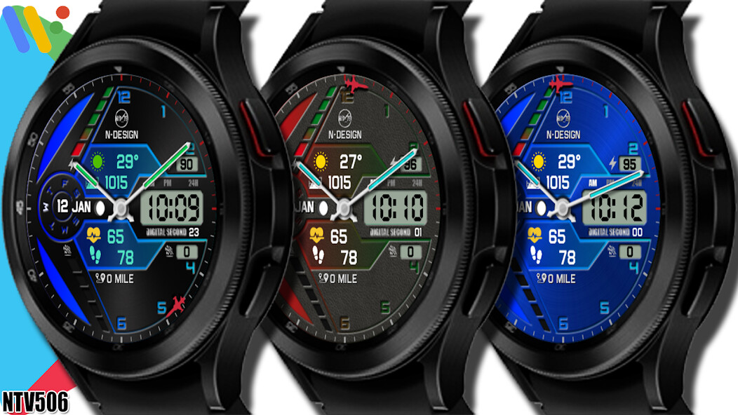Run android online APK NTV506 - Aircraf Pro Watchface from MyAndroid or emulate NTV506 - Aircraf Pro Watchface using MyAndroid