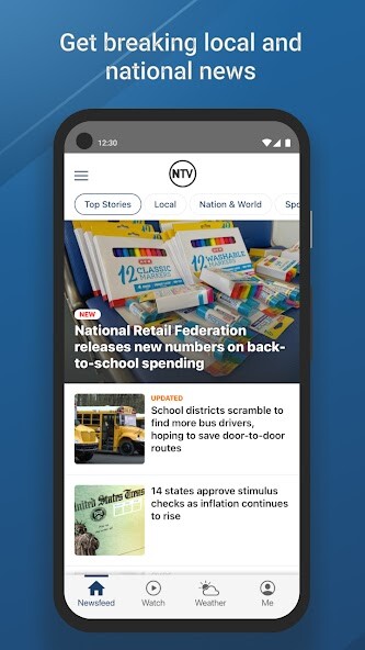 Emulate iPhone app NTV News using MyAndroid