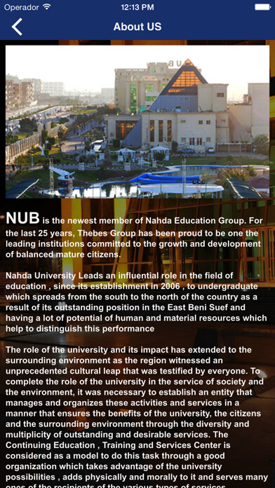 Emulate iPhone app NUB Nahda University using MyAndroid Emulate iPhone app NUB Nahda University using MyAndroid