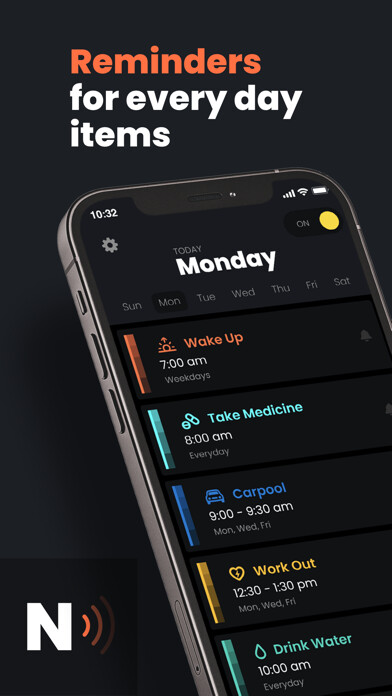 Emulate iPhone app Nudge: Daily Reminder using MyAndroid