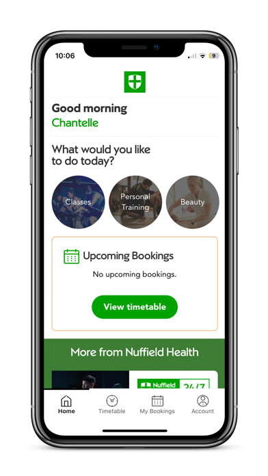Emulate iPhone app Nuffield Health using MyAndroid