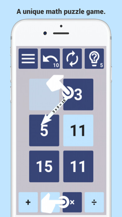 Emulate iPhone app Number Drop - Math Puzzle Game using MyAndroid Emulate iPhone app Number Drop - Math Puzzle Game using MyAndroid