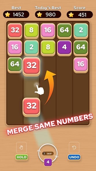 Run android online APK Number Merge Wood Puzzle from MyAndroid or emulate Number Merge Wood Puzzle using MyAndroid