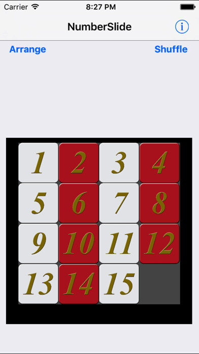 Emulate iPhone app NumberSlide Classic using MyAndroid