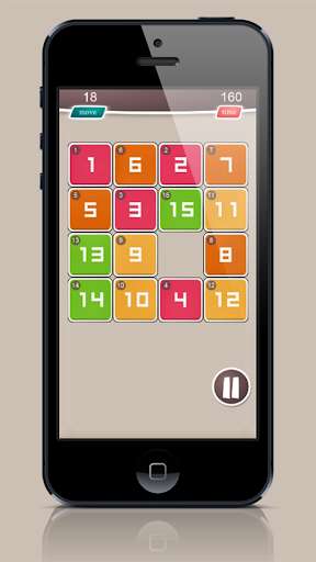 Emulate Android APK Number Slide Puzzle - Roll the numbers