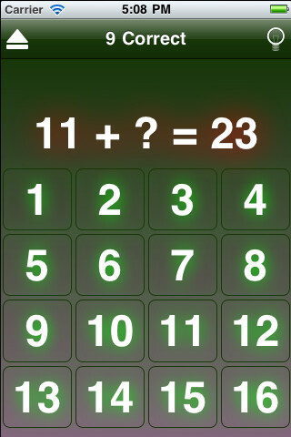 Emulate iPhone app Number Snap using MyAndroid