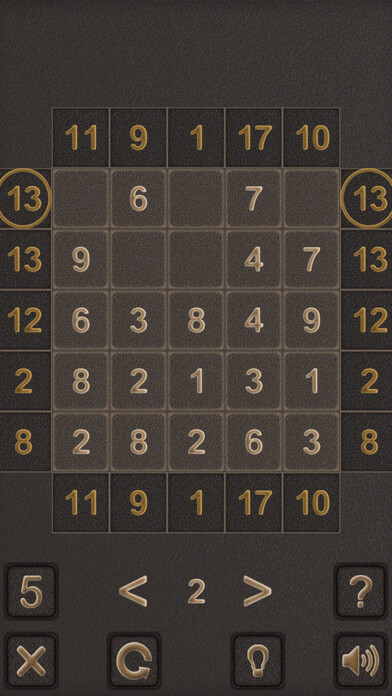 Emulate iPhone app Numbers Sigma Puzzle using MyAndroid