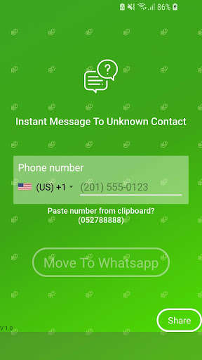 Run android online APK Number To Message Whats Chat Without Saving Number from MyAndroid or emulate Number To Message Whats Chat Without Saving Number using MyAndroid