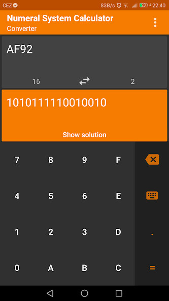 Run android online APK Numeral System Converter from MyAndroid or emulate Numeral System Converter using MyAndroid