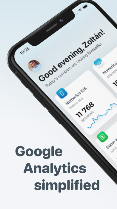 Emulate iPhone app Numerico - Analytics widget using MyAndroid