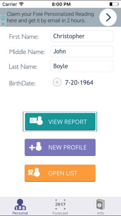 Emulate iPhone app Numerology 2019 - Basic using MyAndroid