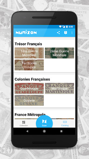 Run android online APK Numizon: Collection & French Paper Money Catalog from MyAndroid or emulate Numizon: Collection & French Paper Money Catalog using MyAndroid