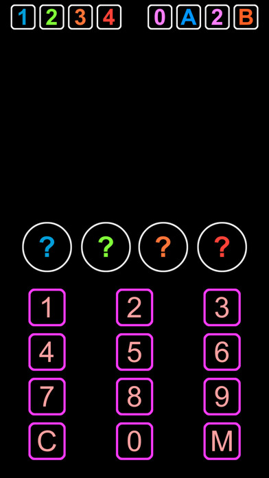 Emulate iPhone app NUMS - 1A2B Guess Number Game using MyAndroid Emulate iPhone app NUMS - 1A2B Guess Number Game using MyAndroid