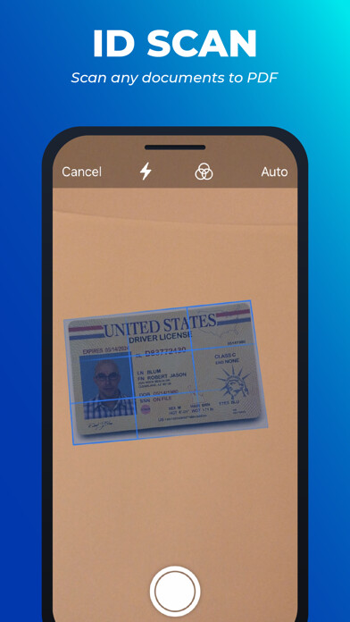 Emulate iPhone app Nurex pdf docs scanner-qr code using MyAndroid