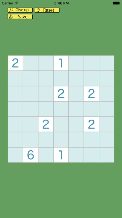 Emulate iPhone app Nurikabe puzzle using MyAndroid