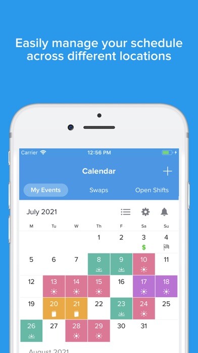 Emulate iPhone app NurseGrid Nurse Shift Calendar using MyAndroid Emulate iPhone app NurseGrid Nurse Shift Calendar using MyAndroid