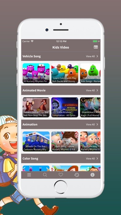 Emulate iPhone app Nursery Rhymes Kids Video Tube using MyAndroid