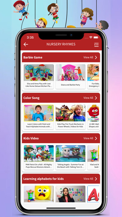 Emulate iPhone app Nursery Rhymes Video Tube Kidz using MyAndroid Emulate iPhone app Nursery Rhymes Video Tube Kidz using MyAndroid