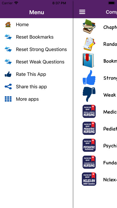 Emulate iPhone app Nursing Quiz 10000+ Questions using MyAndroid