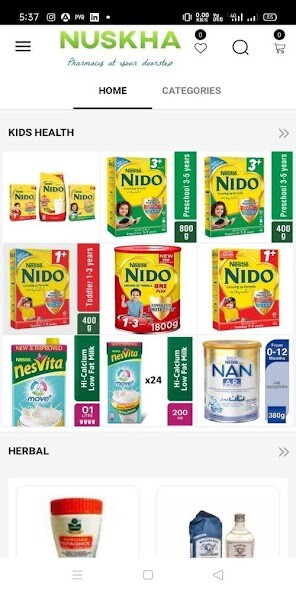 Run android online APK Nuskha Pharmacy from MyAndroid or emulate Nuskha Pharmacy using MyAndroid